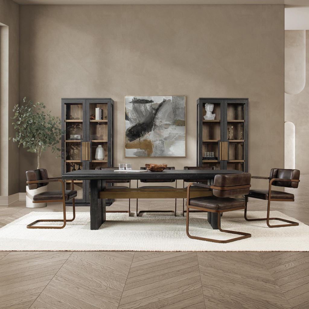Truffle Brown Leather Dining Chair