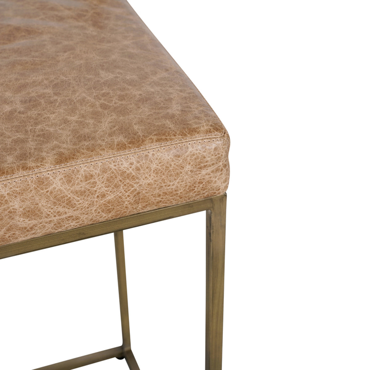 Contemporary Style Leather Counter Stool - Sedona Brown
