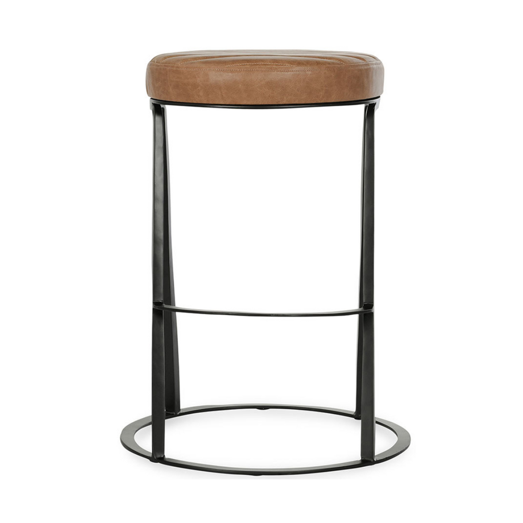 Sedona Brown Leather Counter Stool