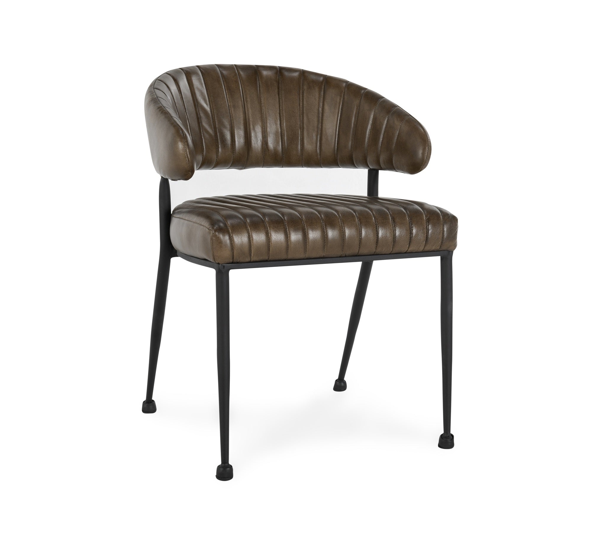Vintage Cognac Leather Dining Chair