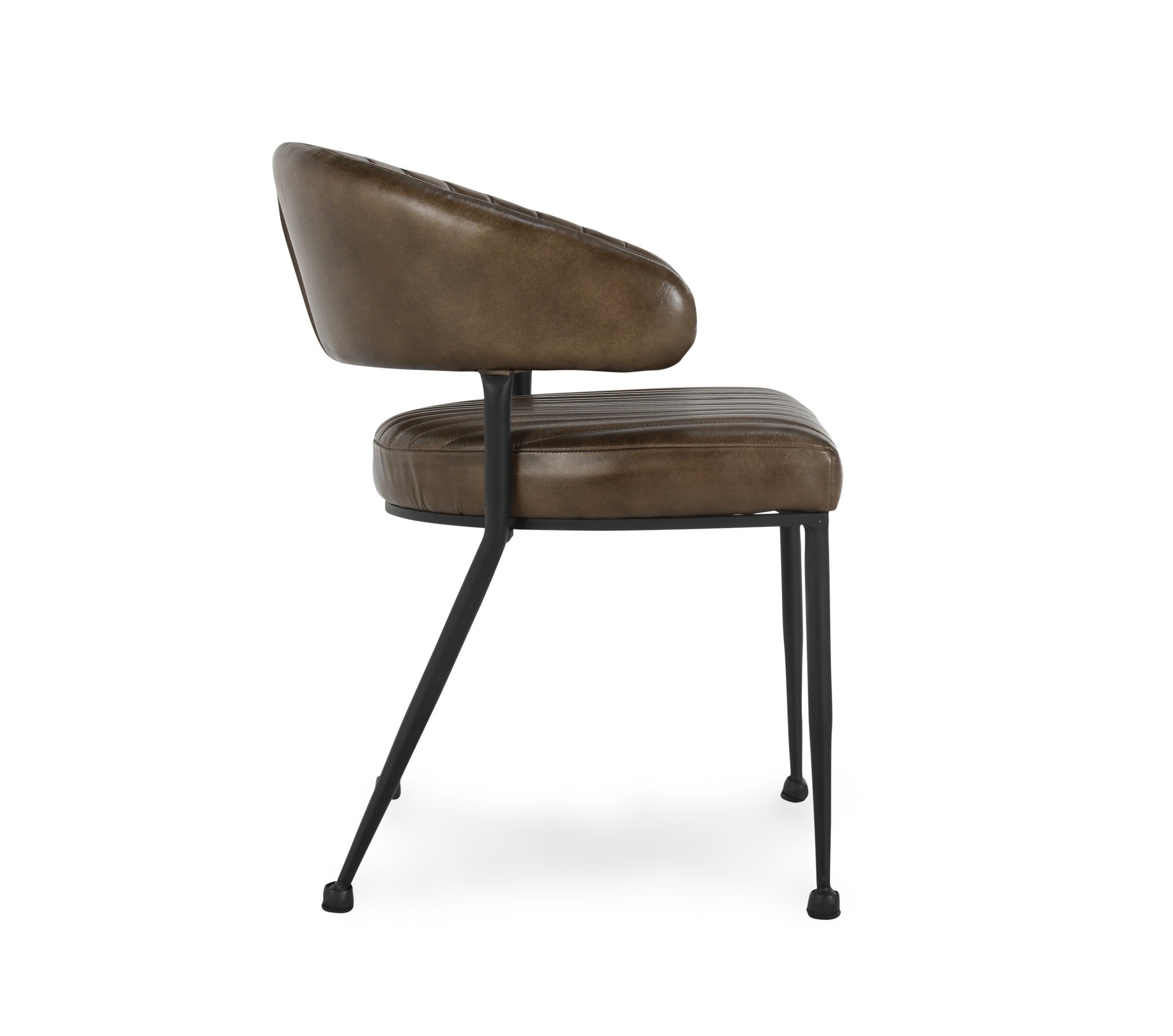 Vintage Cognac Leather Dining Chair