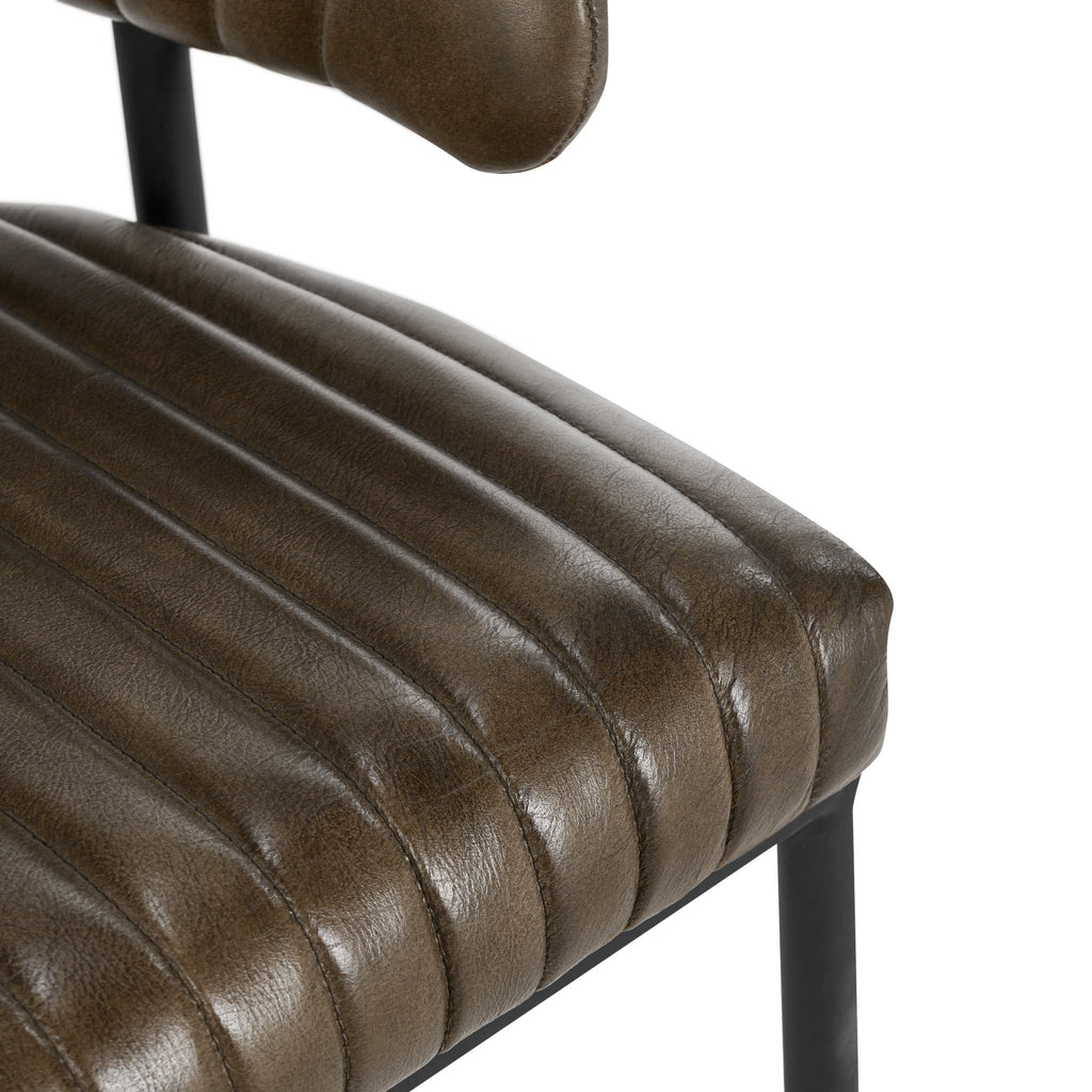 Vintage Cognac Leather Dining Chair