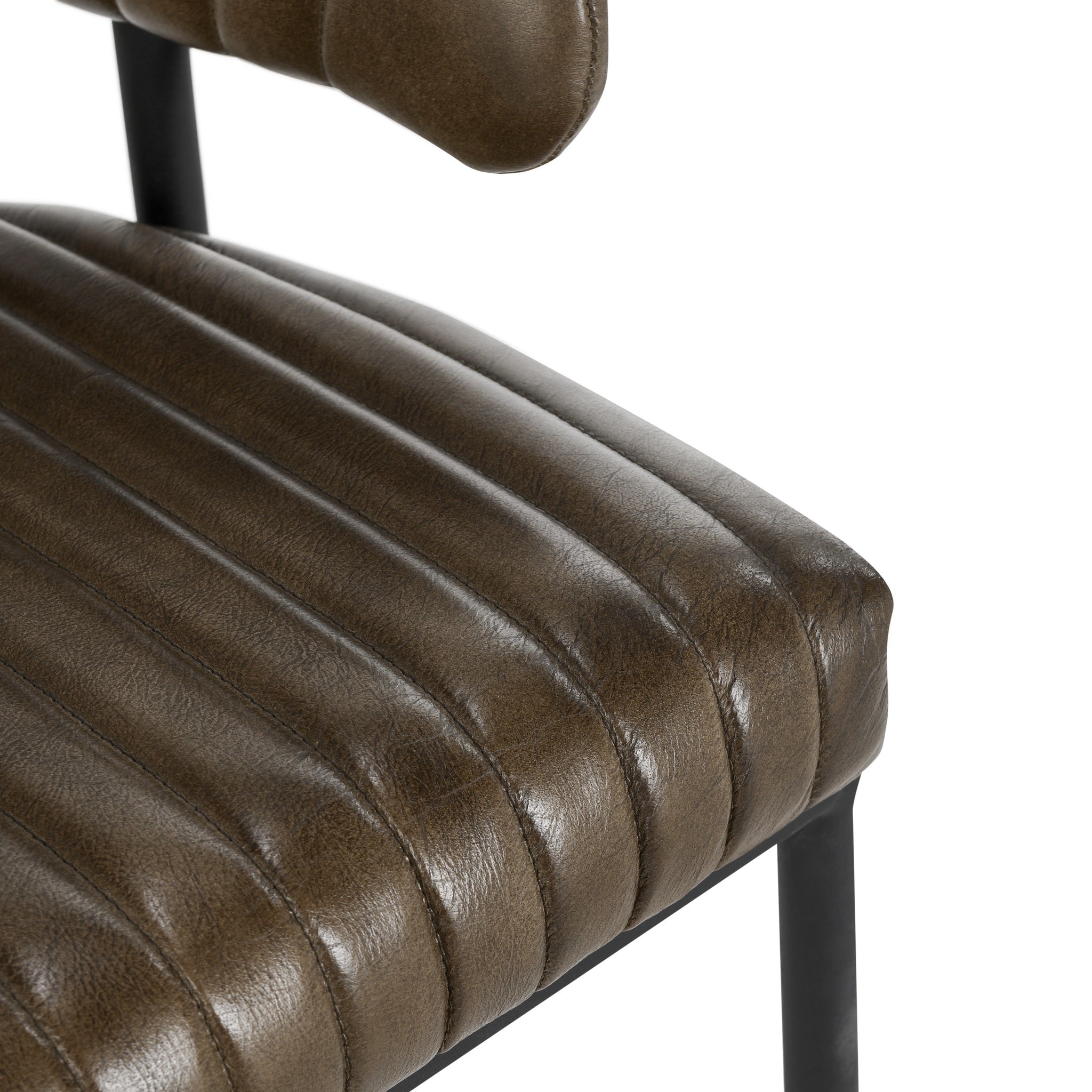 Vintage Cognac Leather Dining Chair