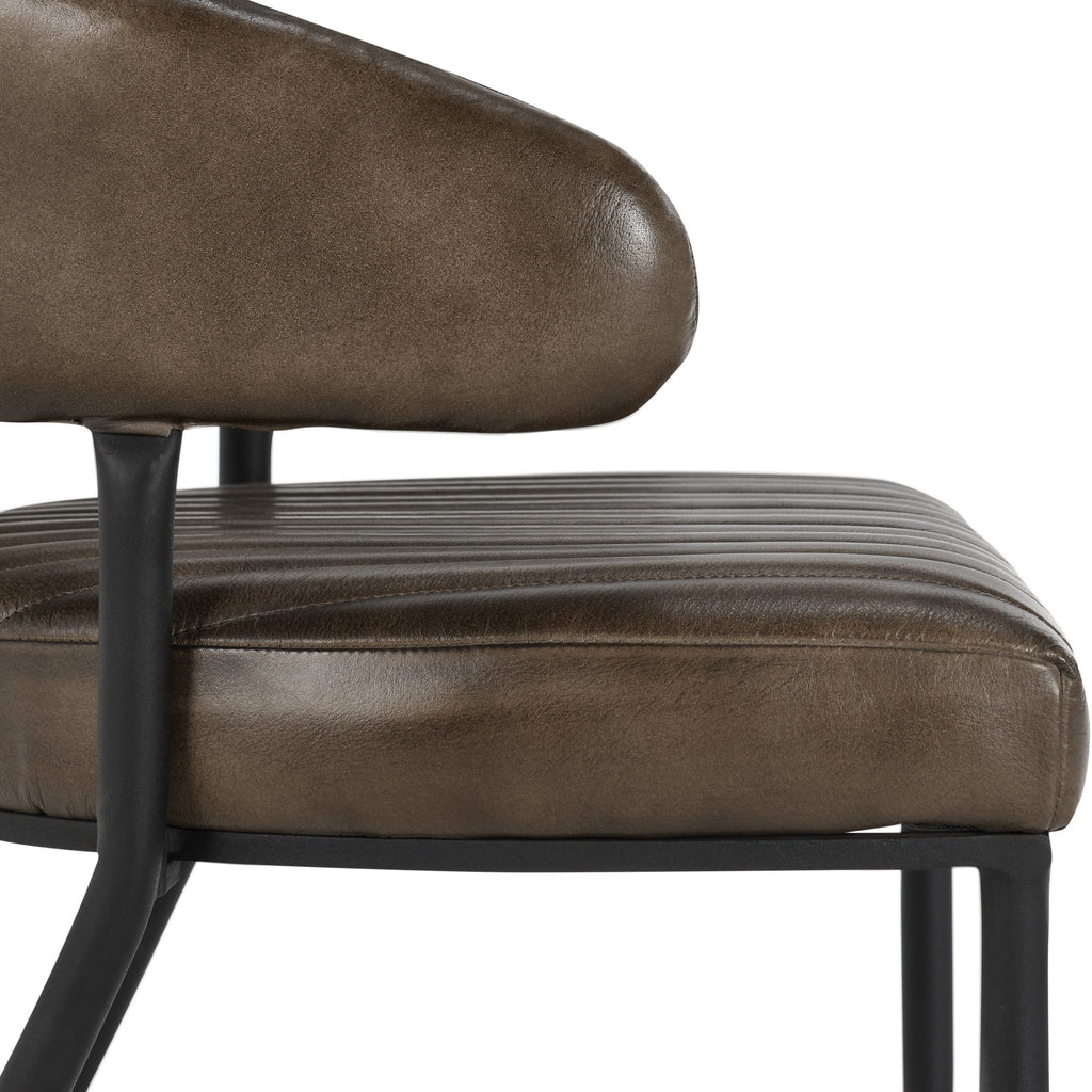 Vintage Cognac Leather Dining Chair