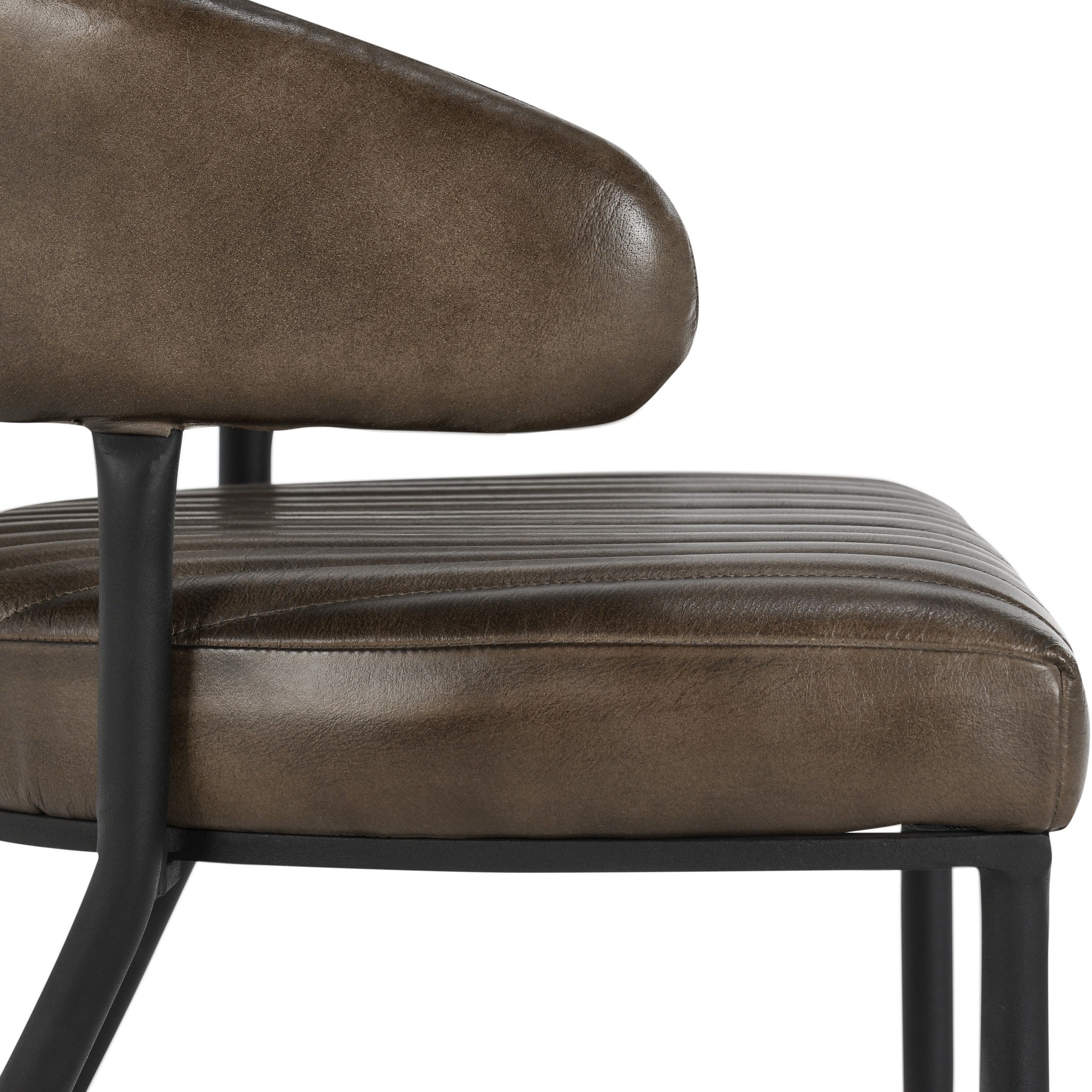 Vintage Cognac Leather Dining Chair