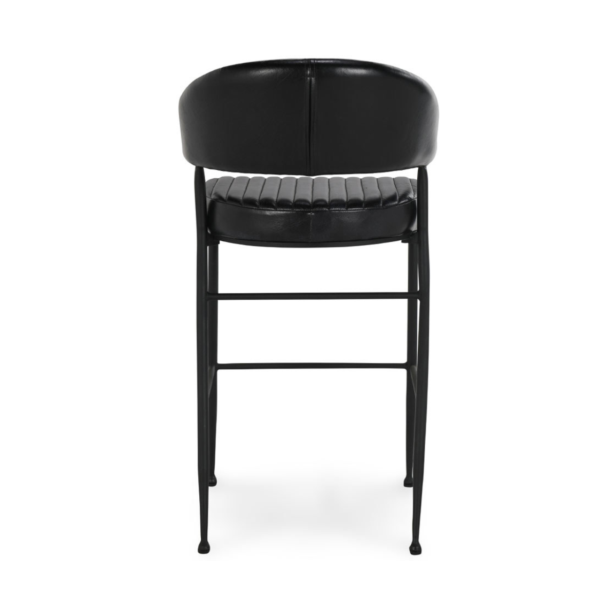 Umbria Leather Bar Stool - Midnight Raven