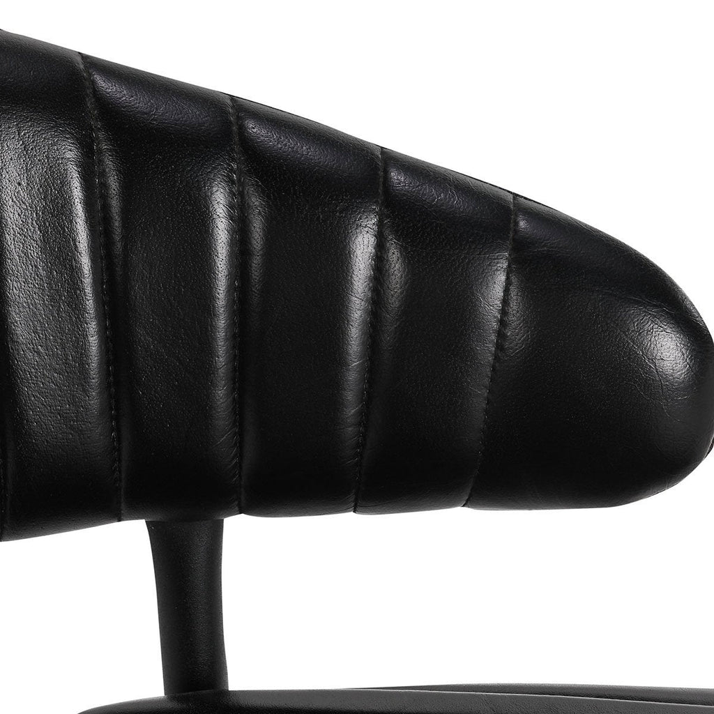 Umbria Leather Bar Stool - Midnight Raven