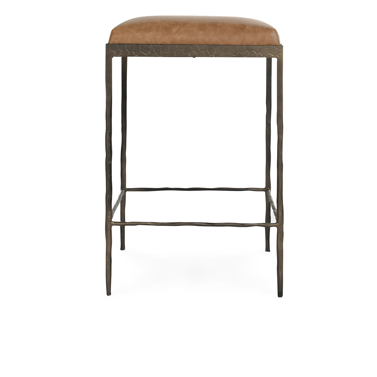 Dark Bronze Durable Leather Counter Stool