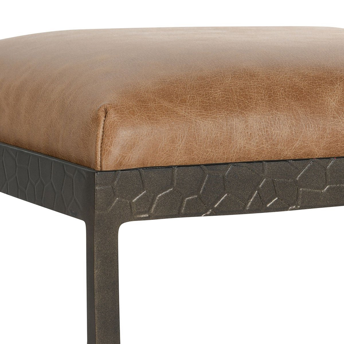 Dark Bronze Durable Leather Counter Stool