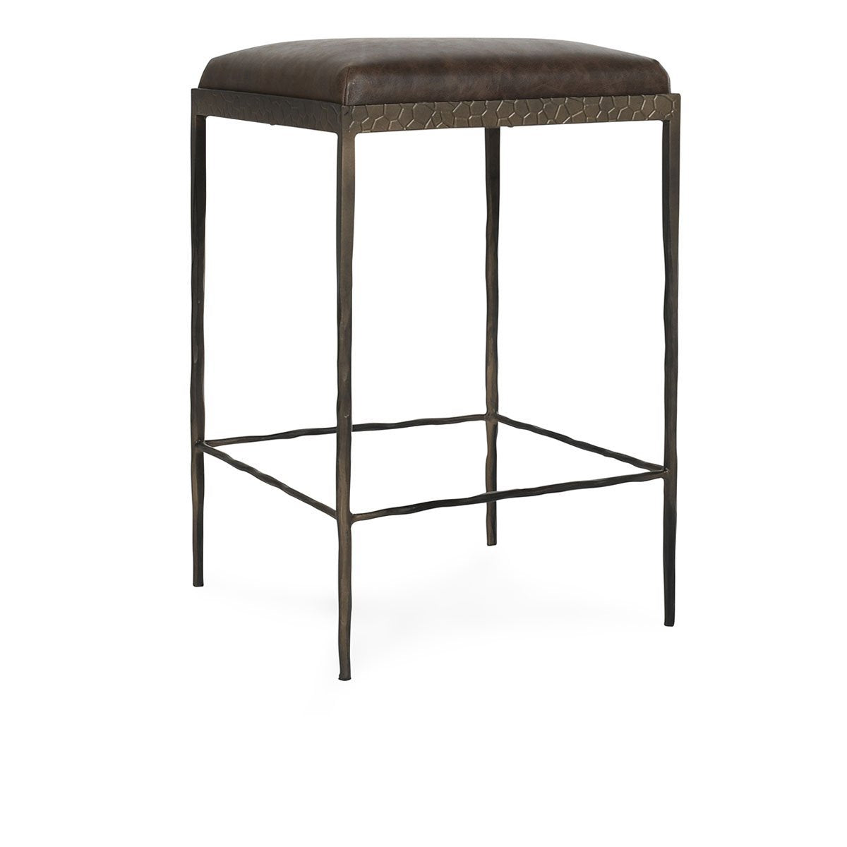 Timeless Leather Counter Stool - Cocoa Brown