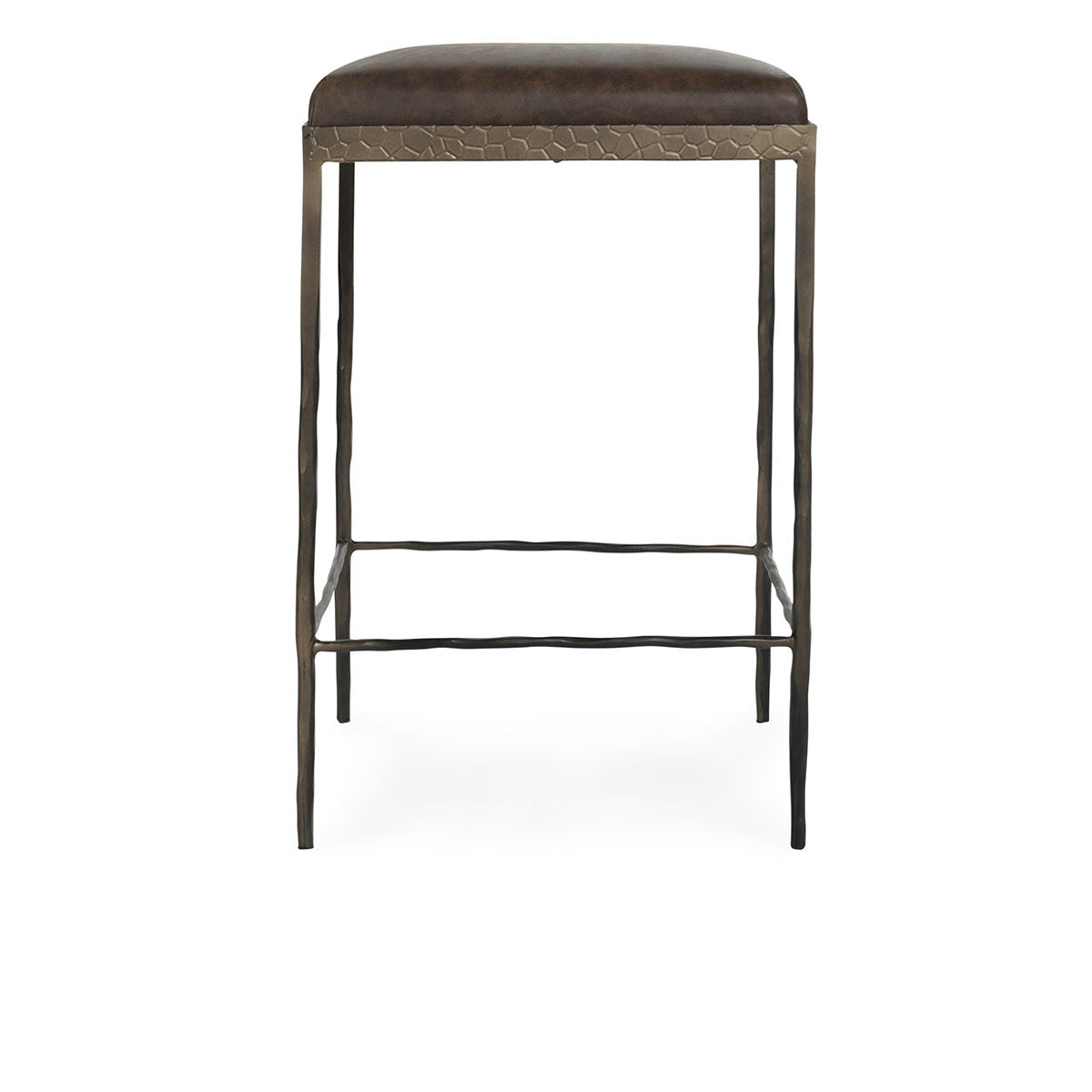 Timeless Leather Counter Stool - Cocoa Brown