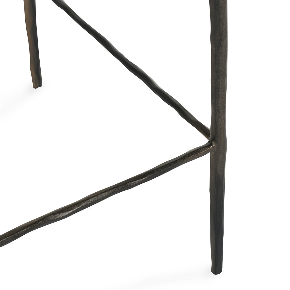 Onyx Black Leather Counter Stool