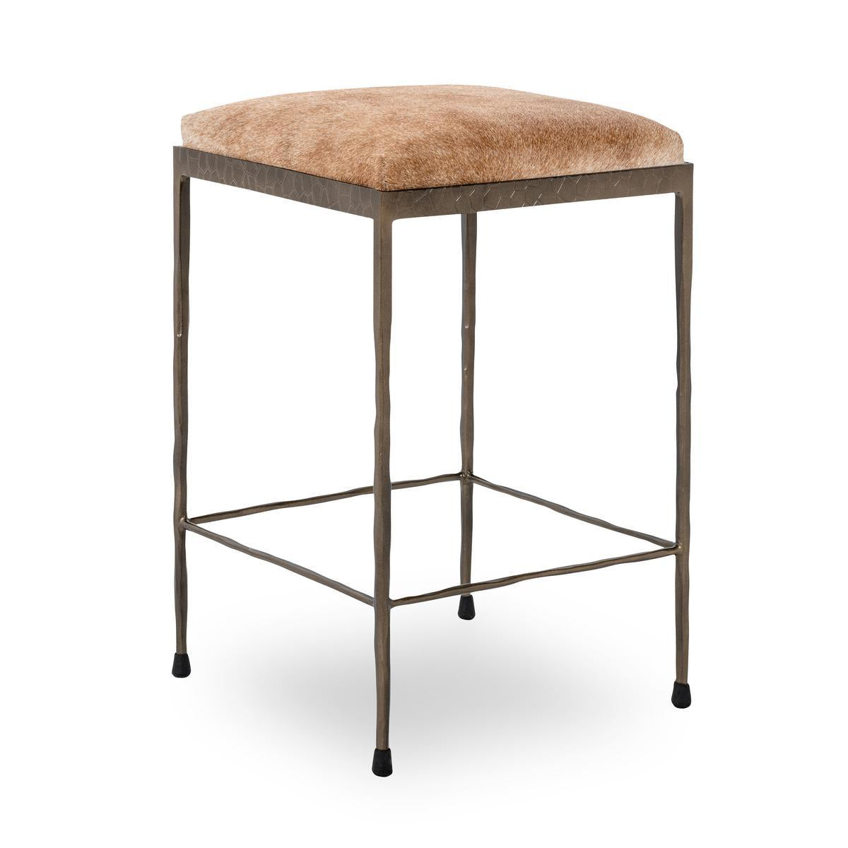 Dark Bronze Hide Counter Stool
