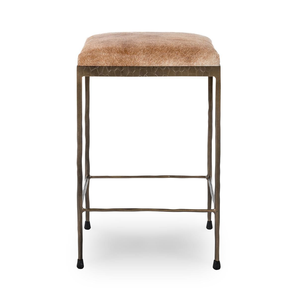 Dark Bronze Hide Counter Stool