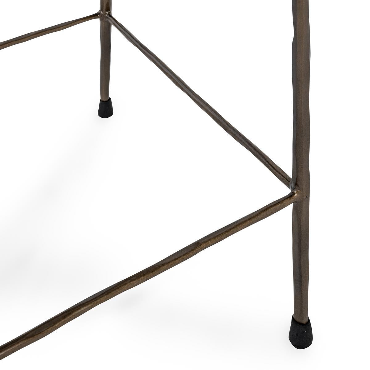 Dark Bronze Hide Counter Stool
