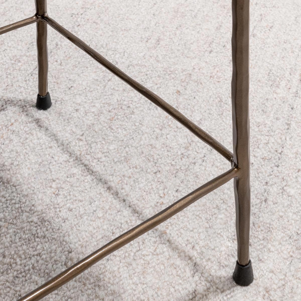 Dark Bronze Hide Counter Stool