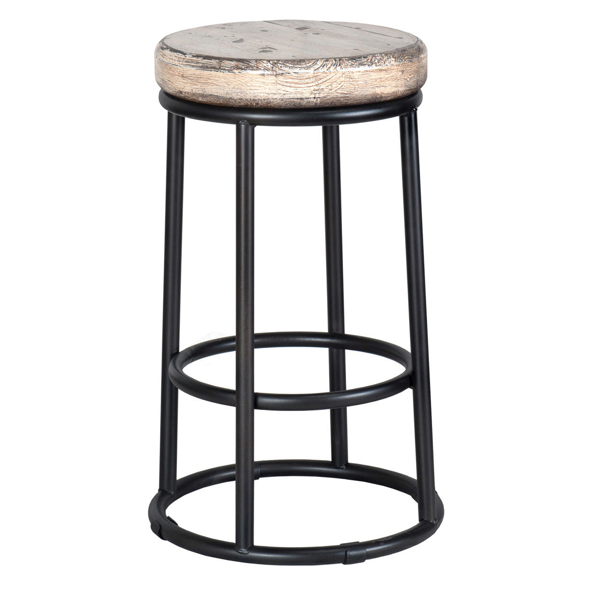 Natural Wood Solid Counter Stool