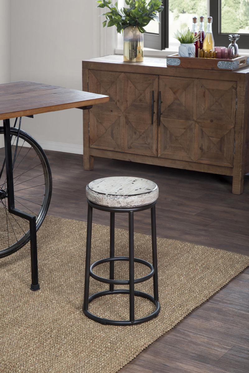 Natural Wood Solid Counter Stool