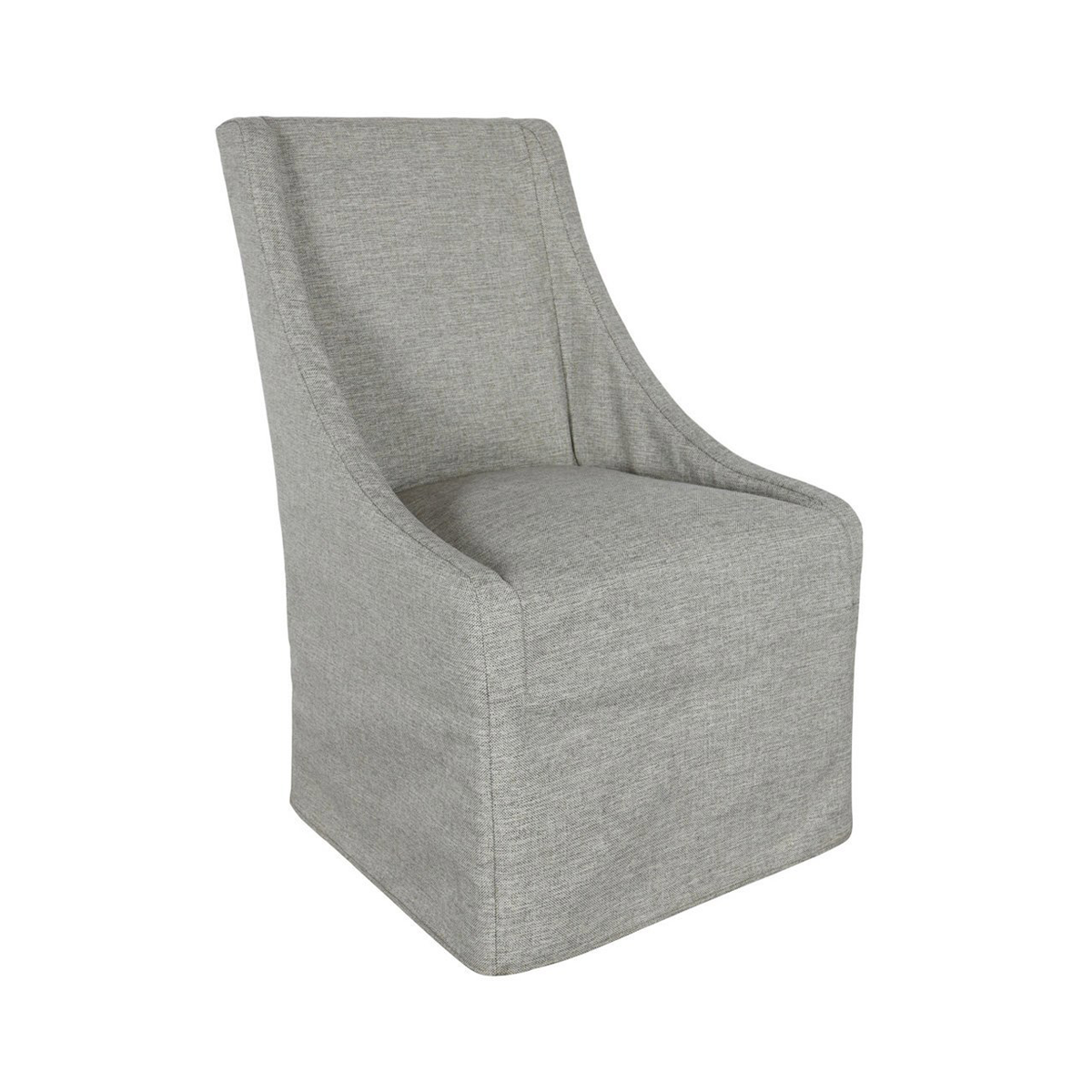 Linen Upholstered Rolling Dining Chair