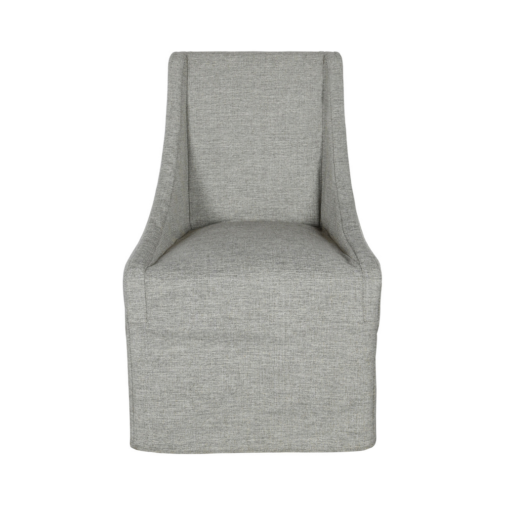 Linen Upholstered Rolling Dining Chair