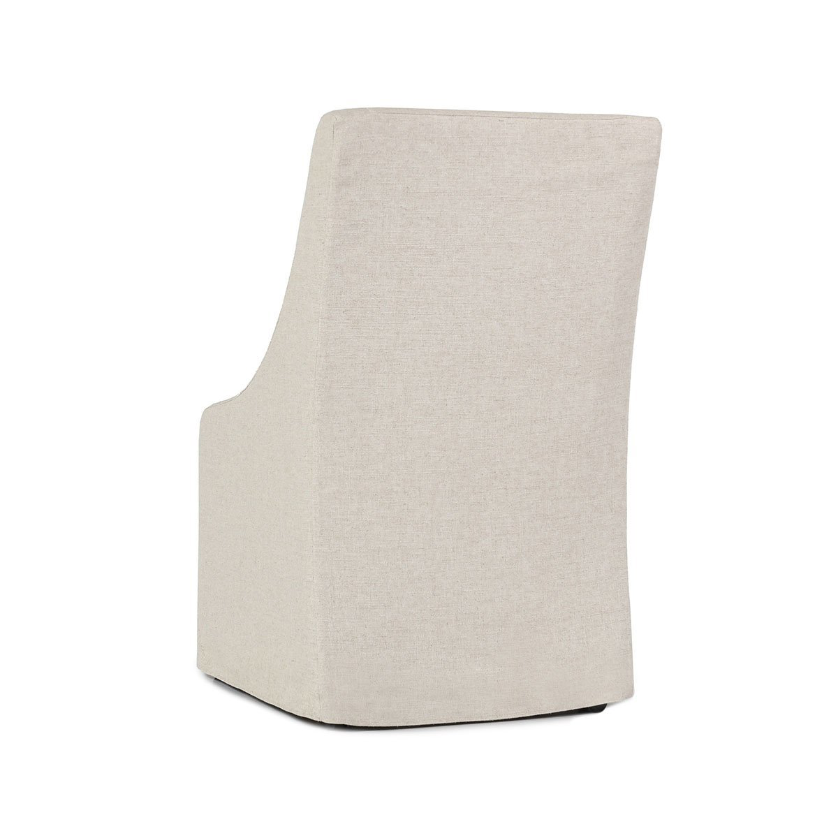 Oatmeal Upholstered Rolling Dining Chair