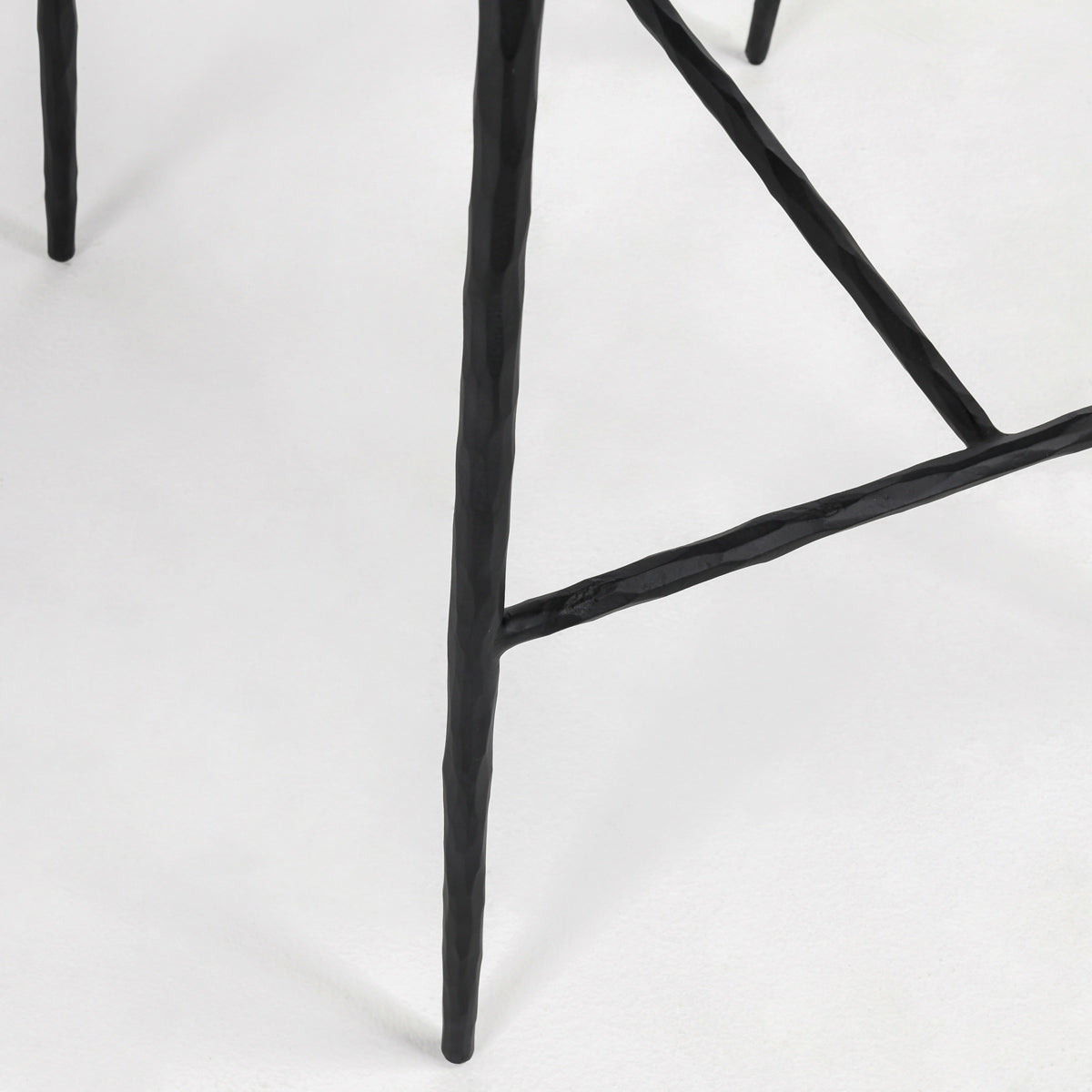 Pewter Gray Leather Bar Stool