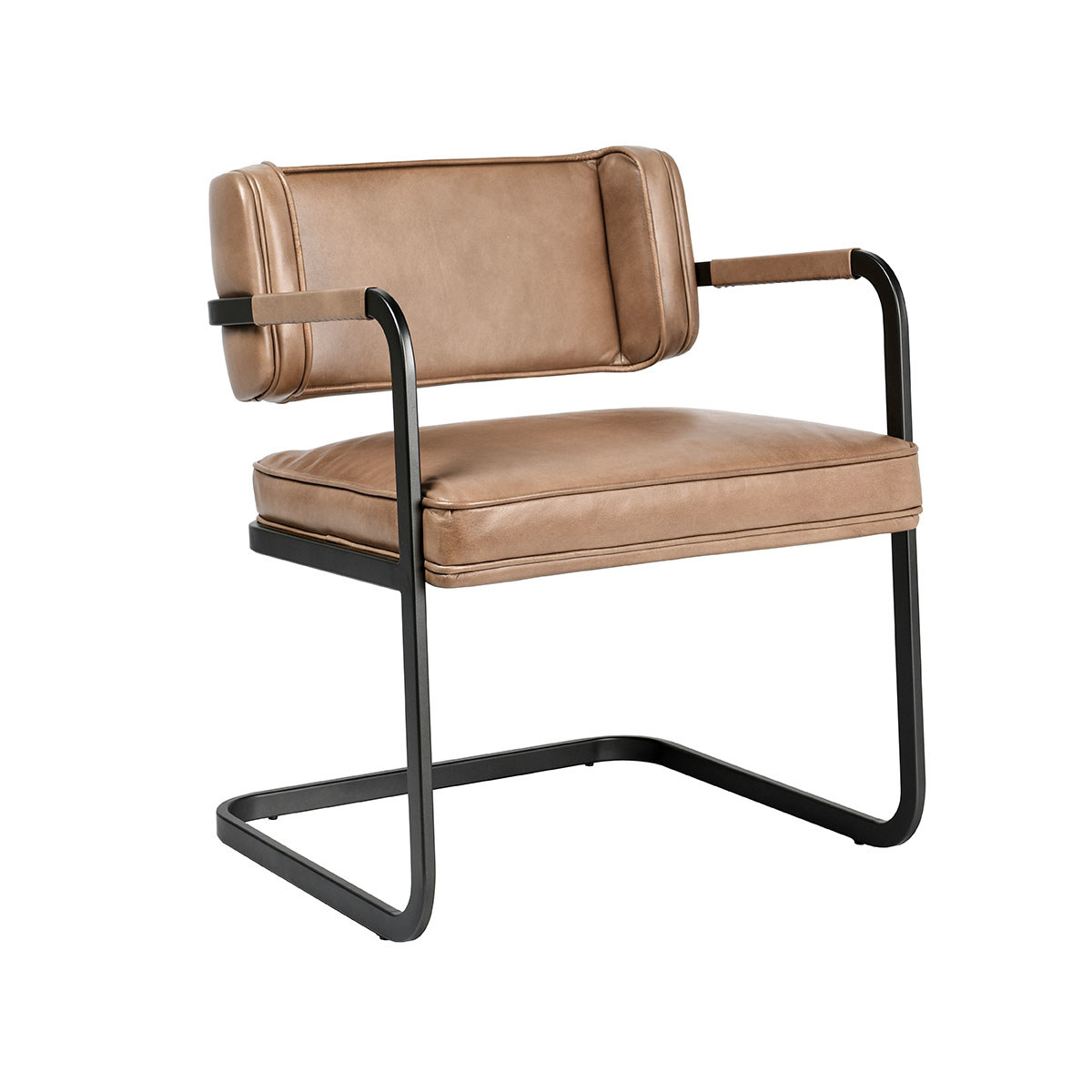 Adobe Tan Leather Dining Chair