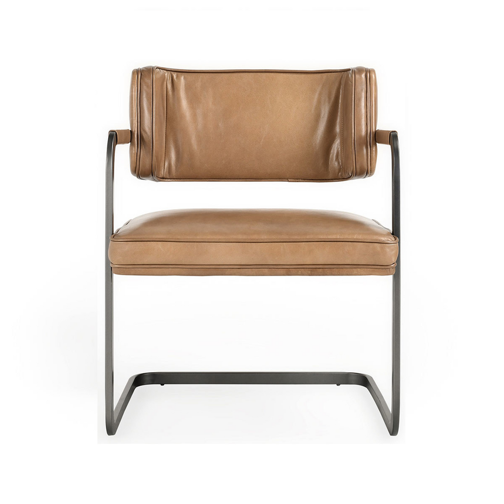 Adobe Tan Leather Dining Chair
