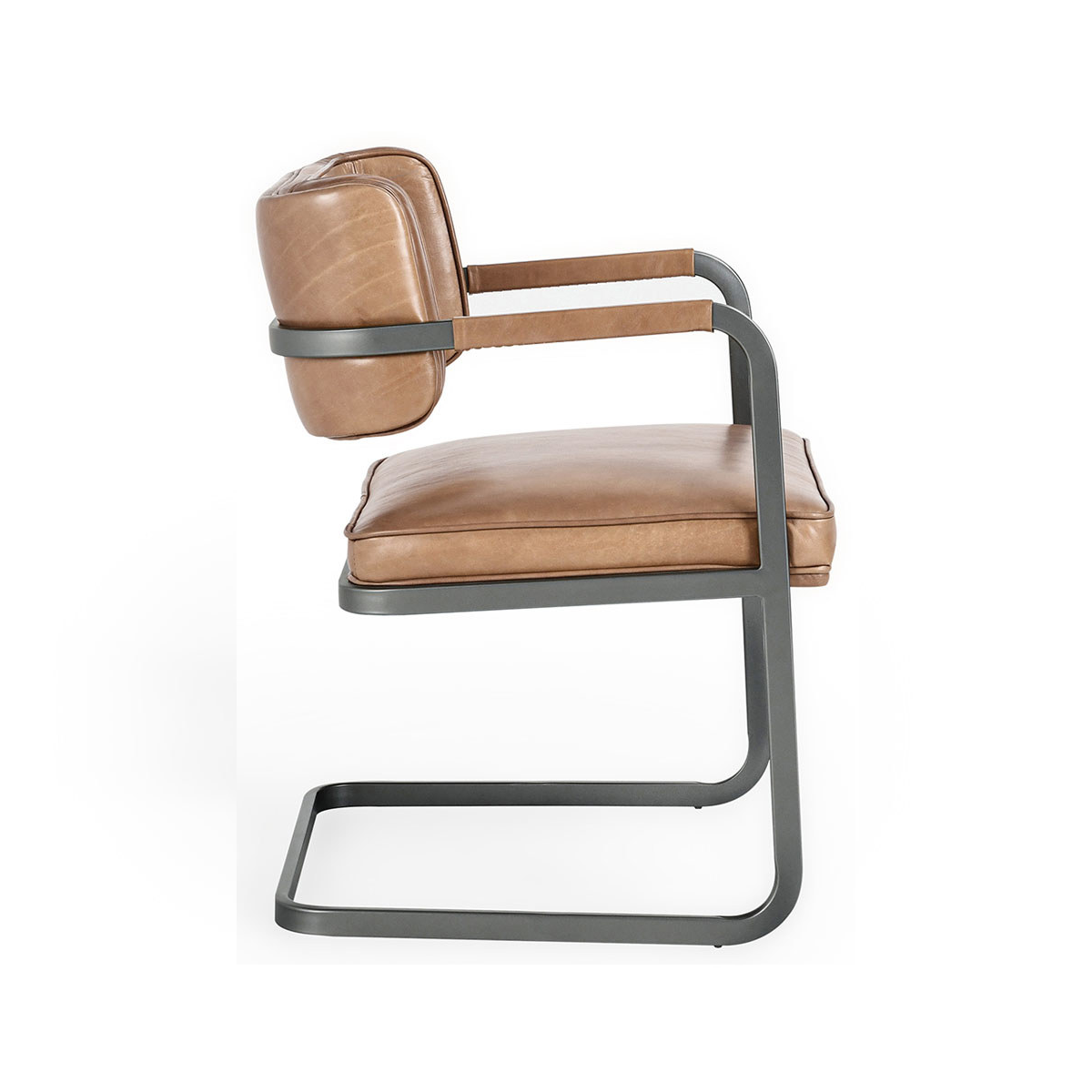 Adobe Tan Leather Dining Chair