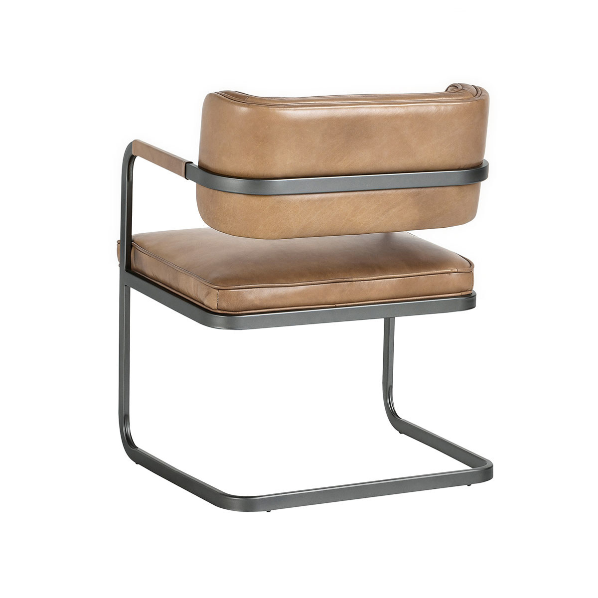 Adobe Tan Leather Dining Chair