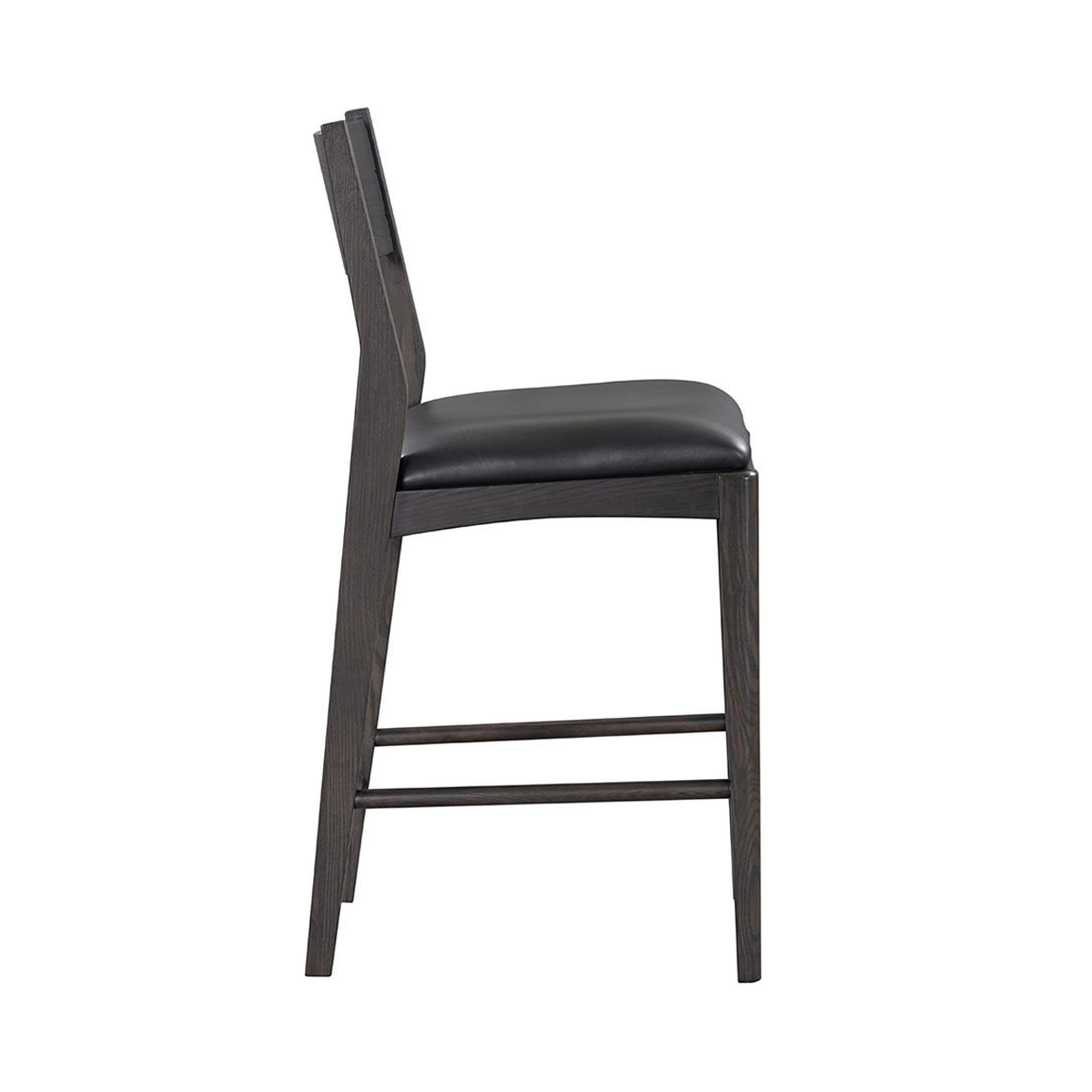 Modern Leather 26" Bar Stool - Jet Black