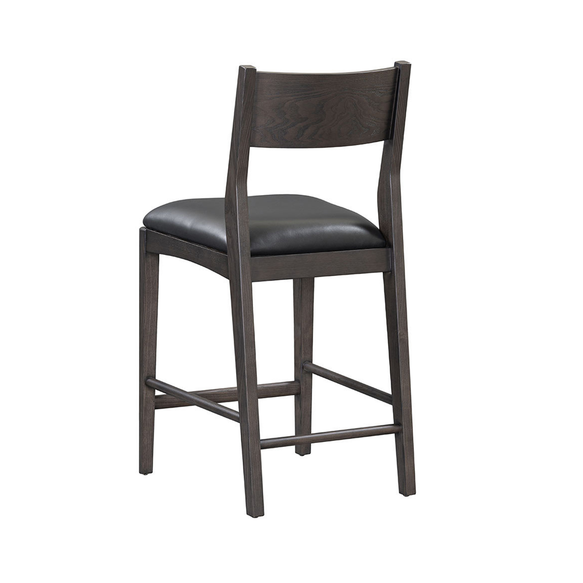 Modern Leather 26" Bar Stool - Jet Black
