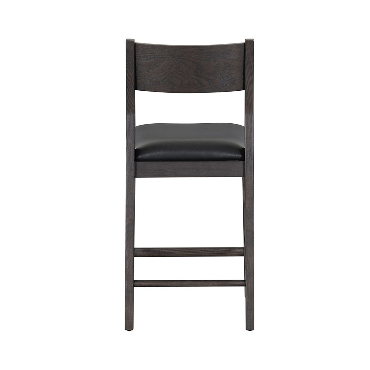 Modern Leather 26" Bar Stool - Jet Black