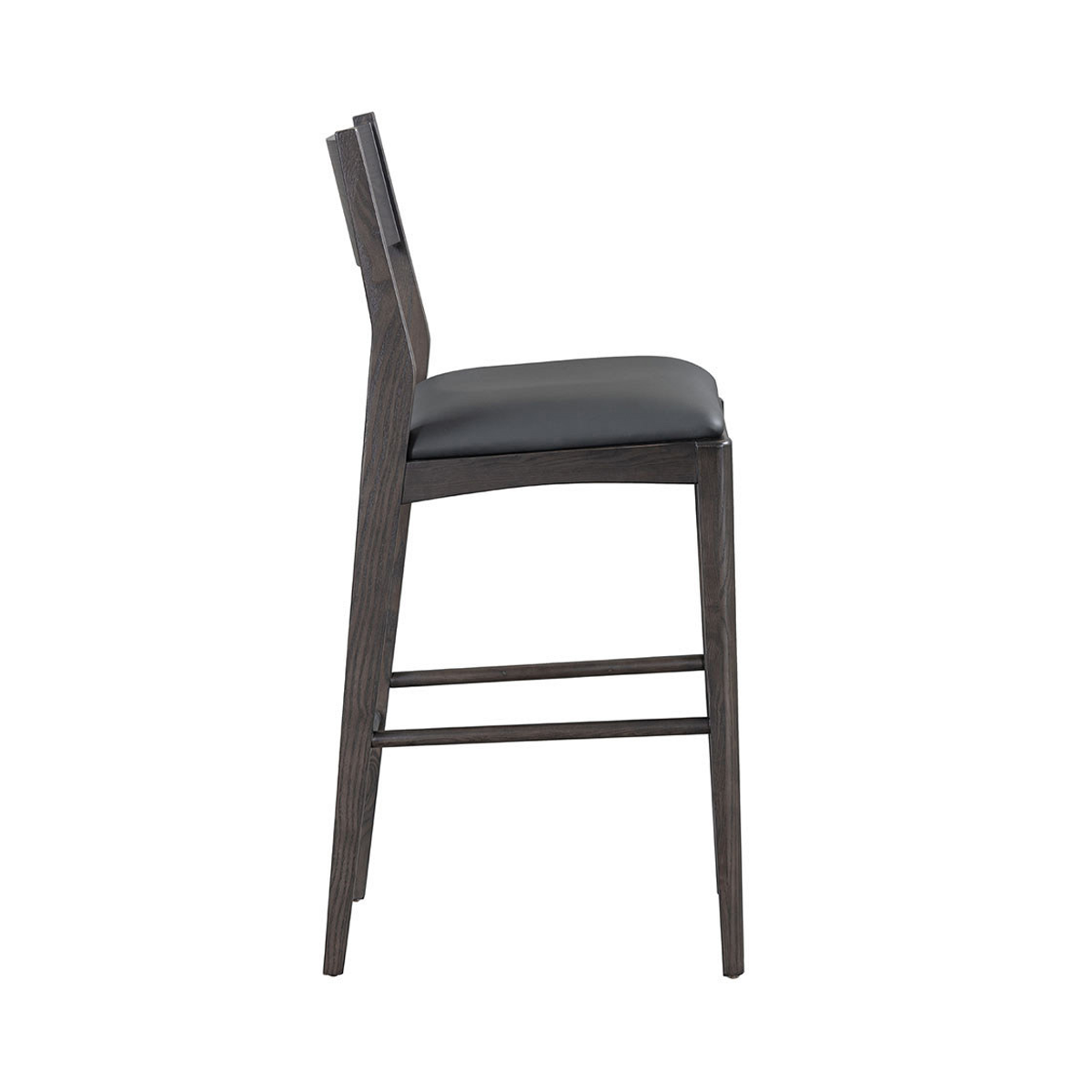 Comfortable Leather 30" Bar Stool - Jet Black