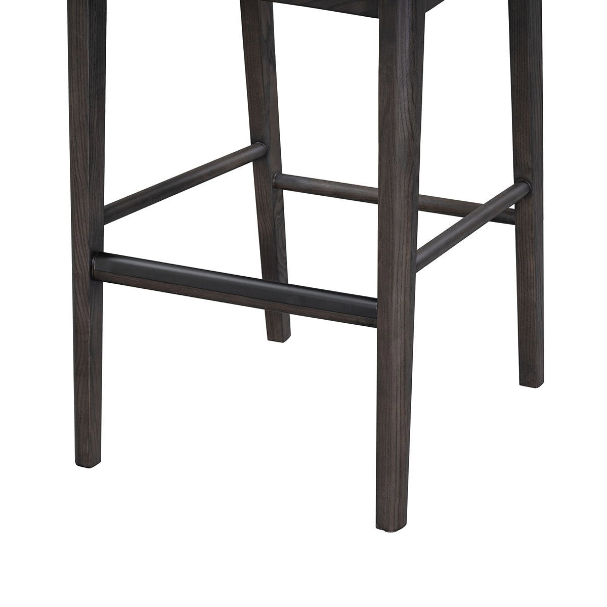 Comfortable Leather 30" Bar Stool - Jet Black