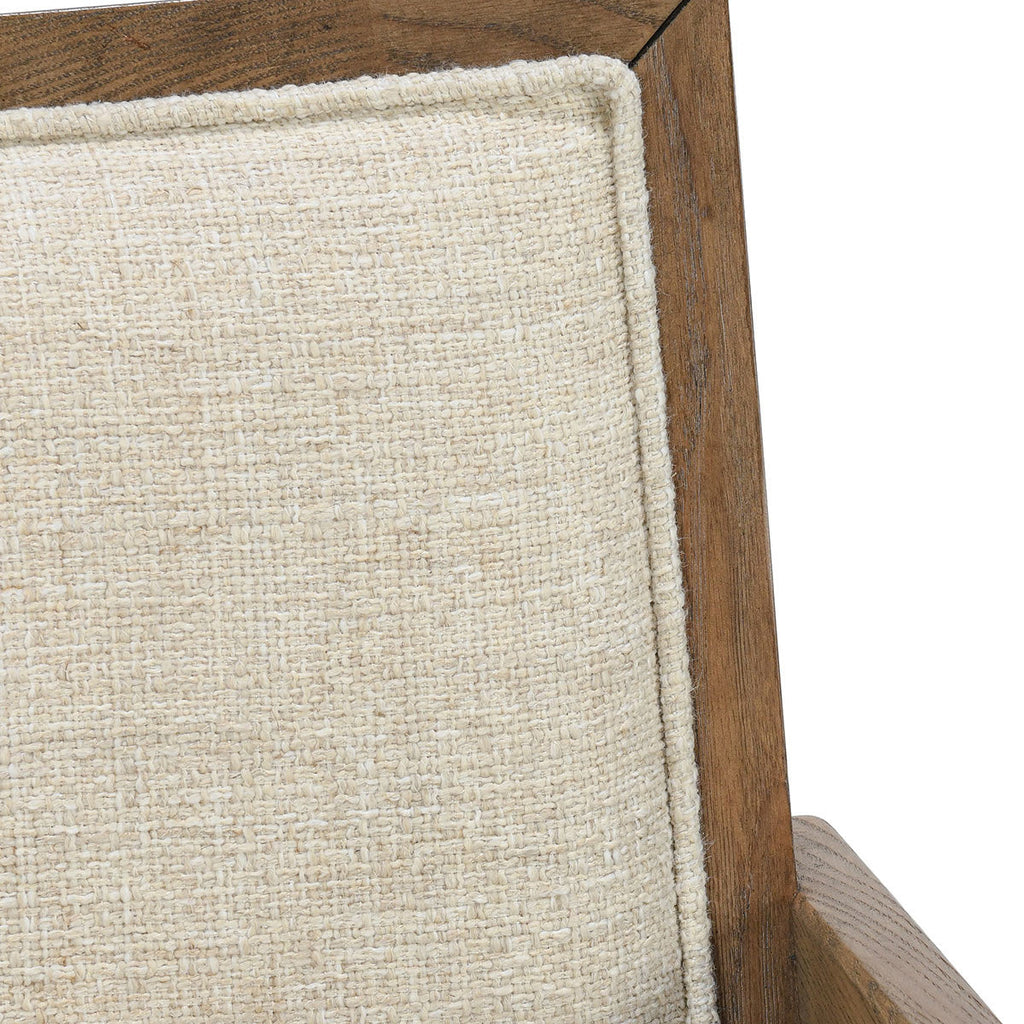 Beige Upholstered Dining Armchair