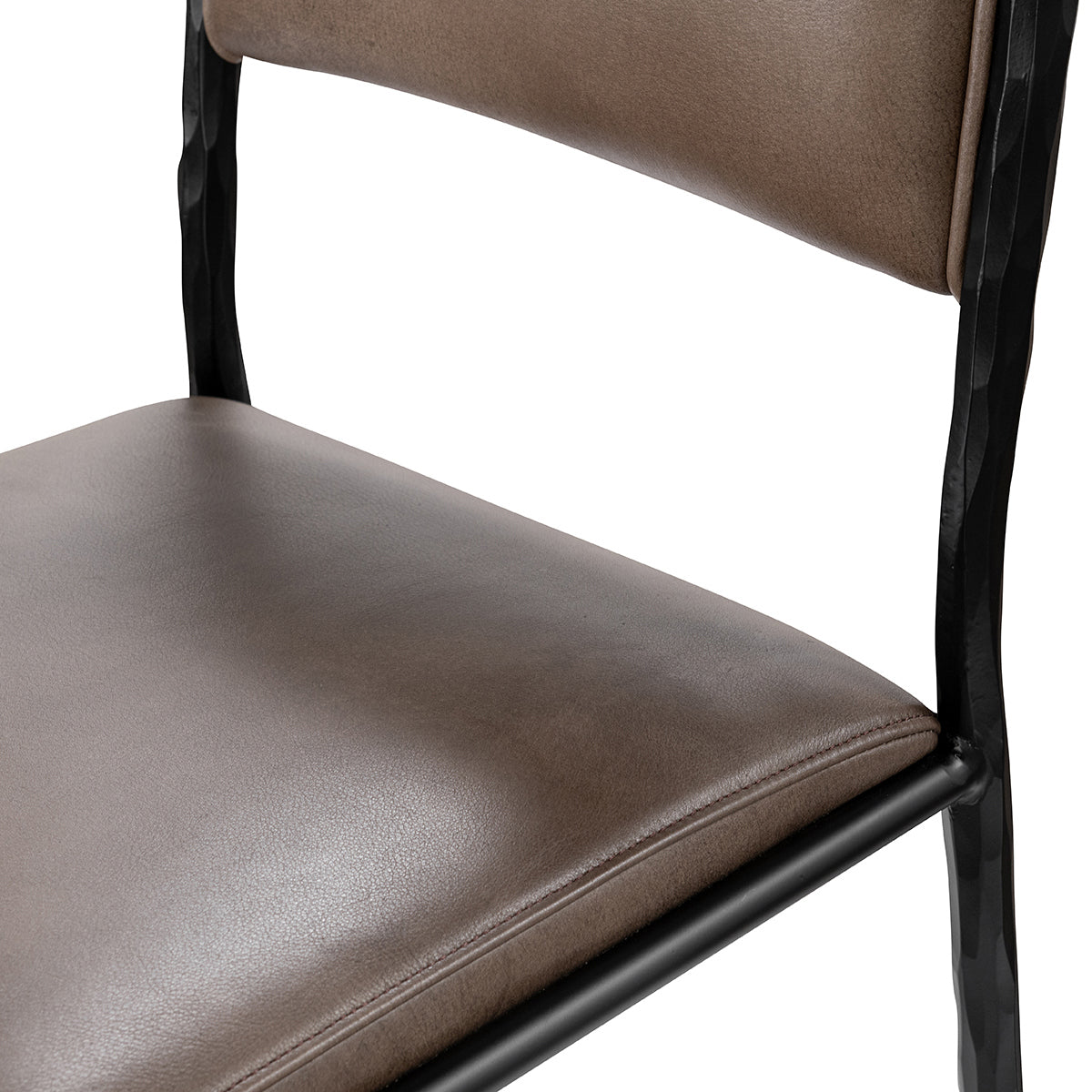 Antiqued Leather Counter Stool