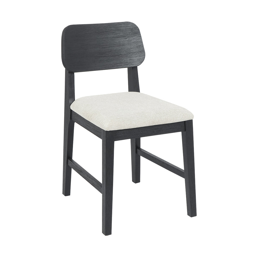 Natural Warmth Upholstered Dining Chair Set of 2 - Black