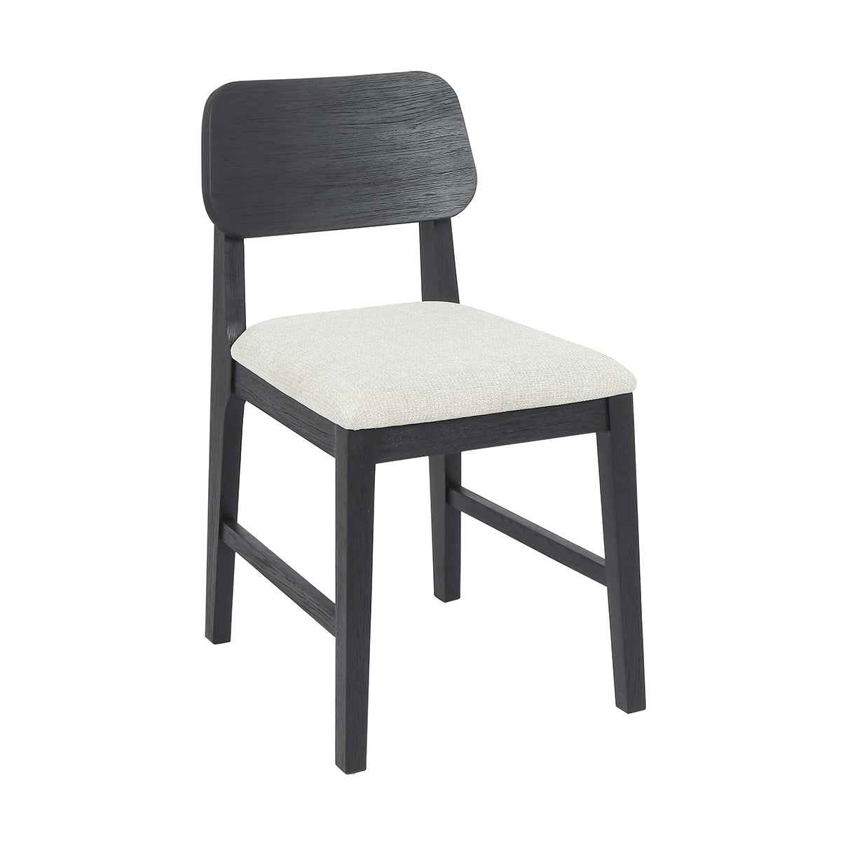 Natural Warmth Upholstered Dining Chair Set of 2 - Black