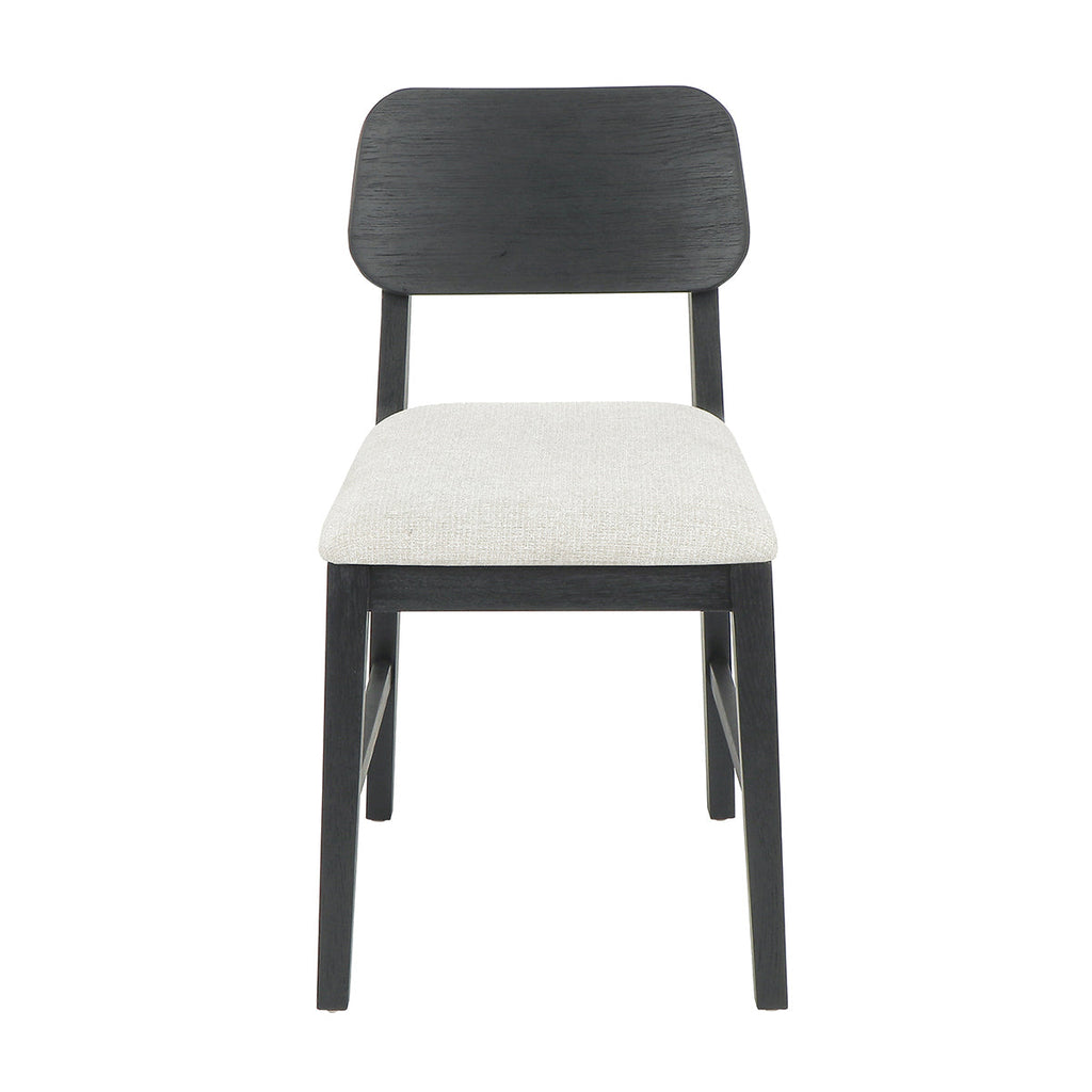 Natural Warmth Upholstered Dining Chair Set of 2 - Black
