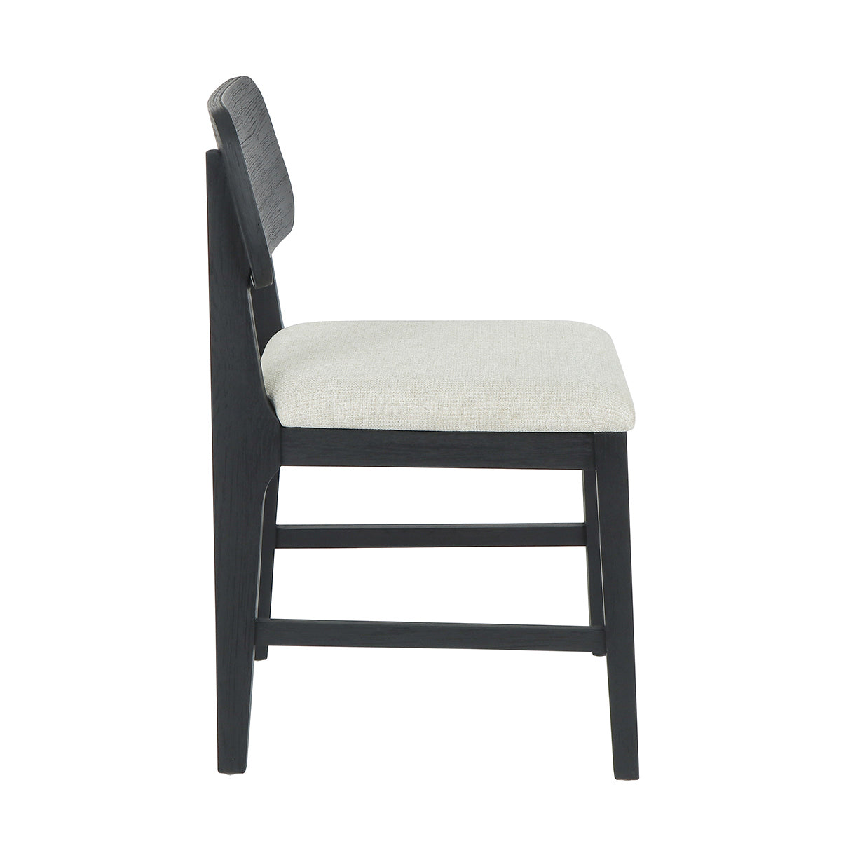 Natural Warmth Upholstered Dining Chair Set of 2 - Black
