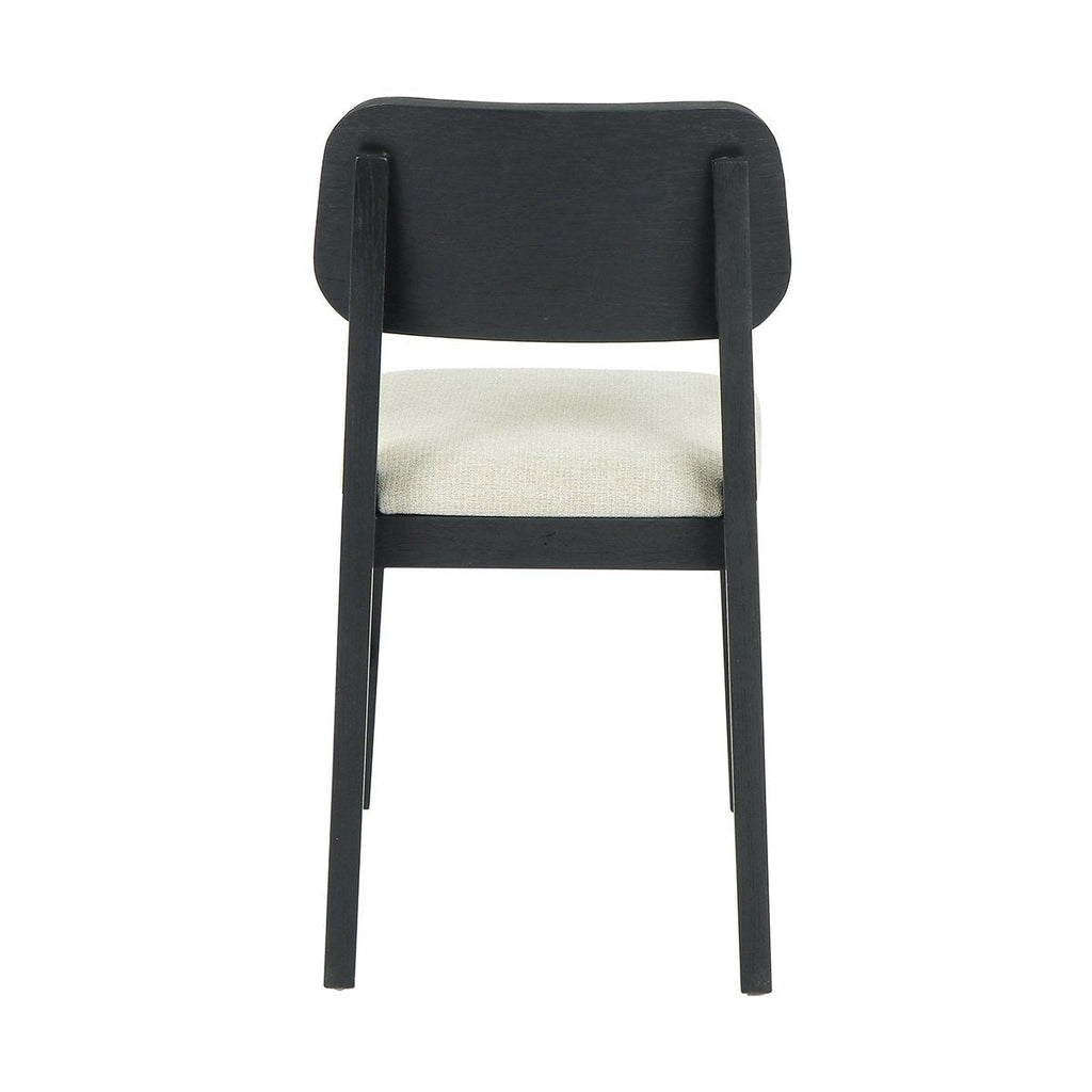 Natural Warmth Upholstered Dining Chair Set of 2 - Black