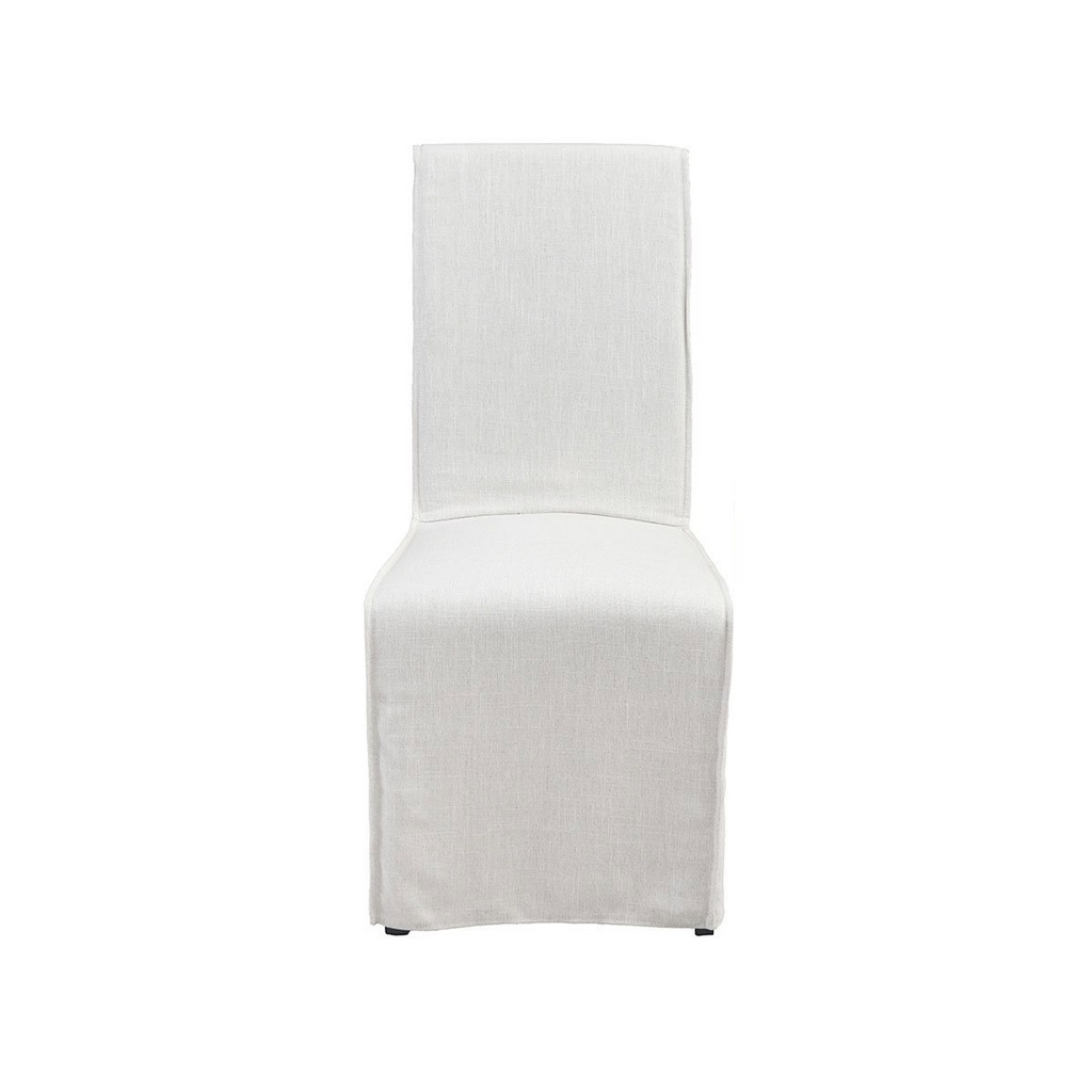 White Upholstered Dining Chair Set of 2