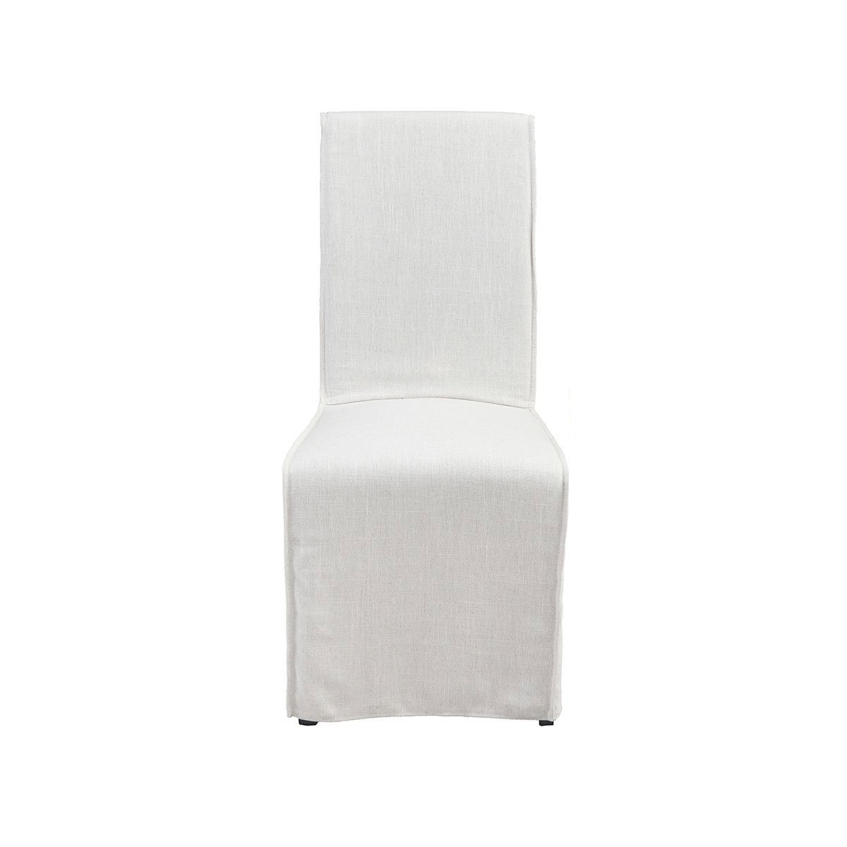 White Upholstered Dining Chair Set of 2