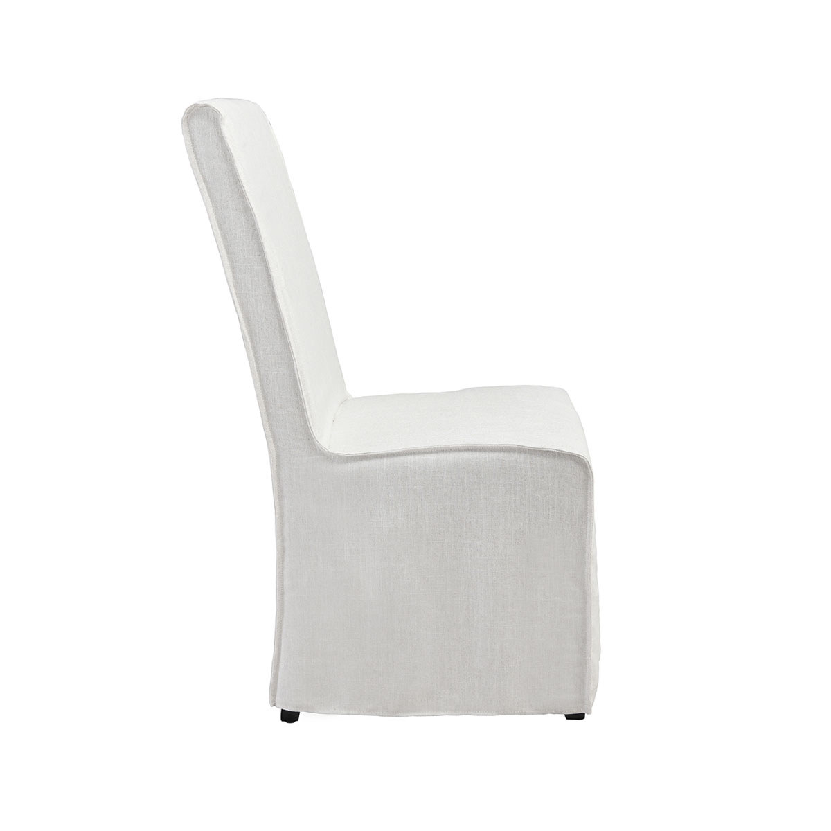White Upholstered Dining Chair Set of 2