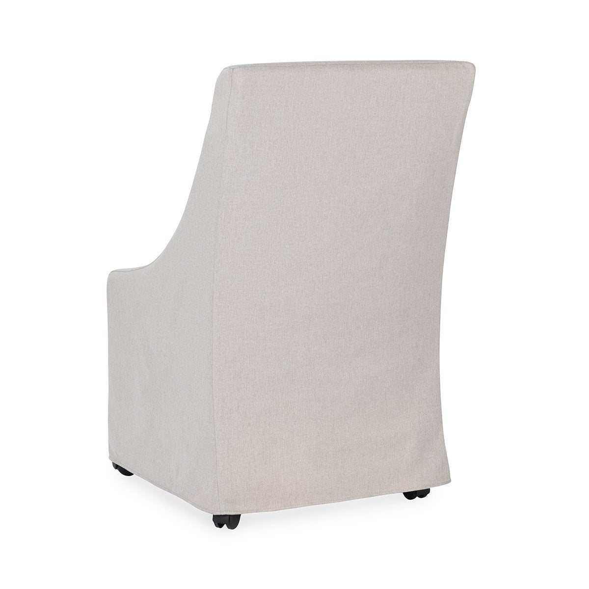 Upholstered Rolling Dining Chair - Stone Beige