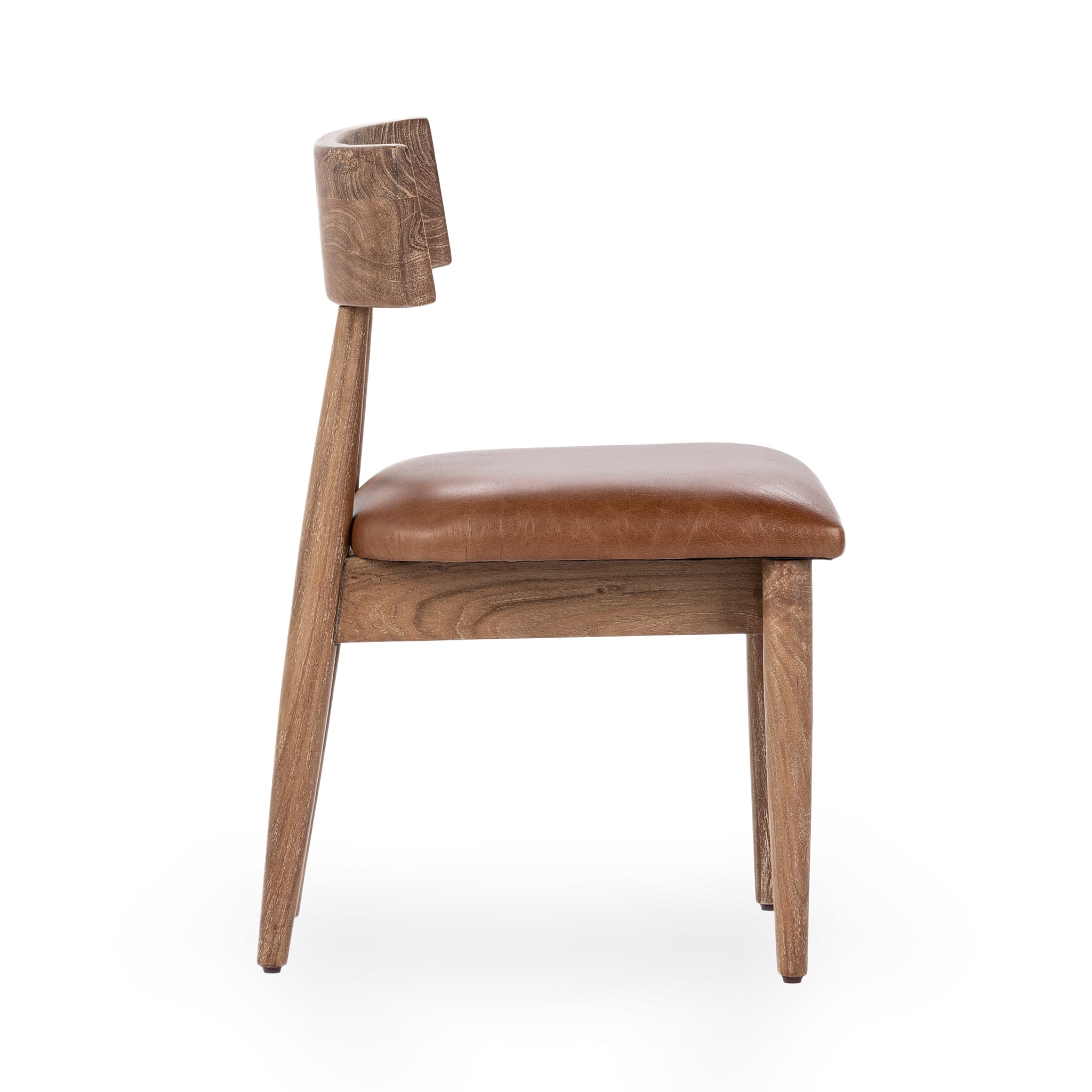 Leather Dining Chair Set of 2 - Golden Wheat