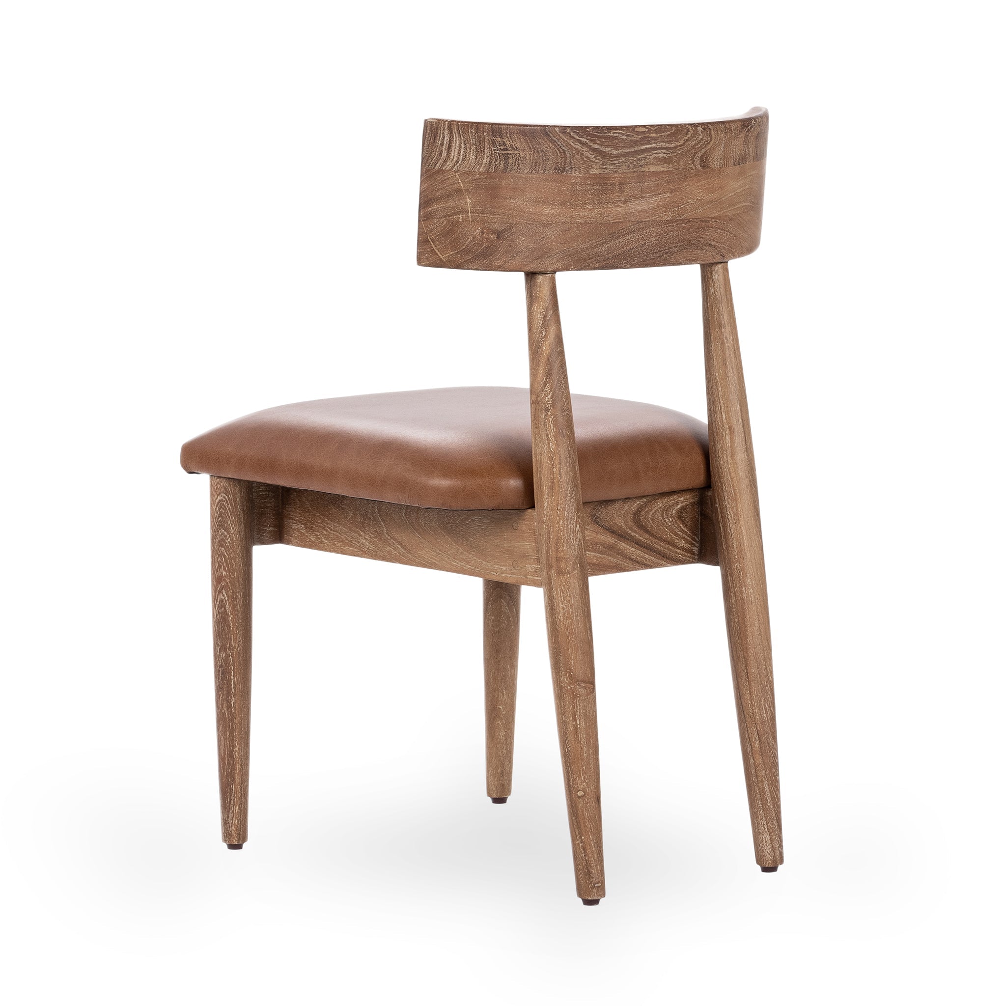 Leather Dining Chair Set of 2 - Golden Wheat