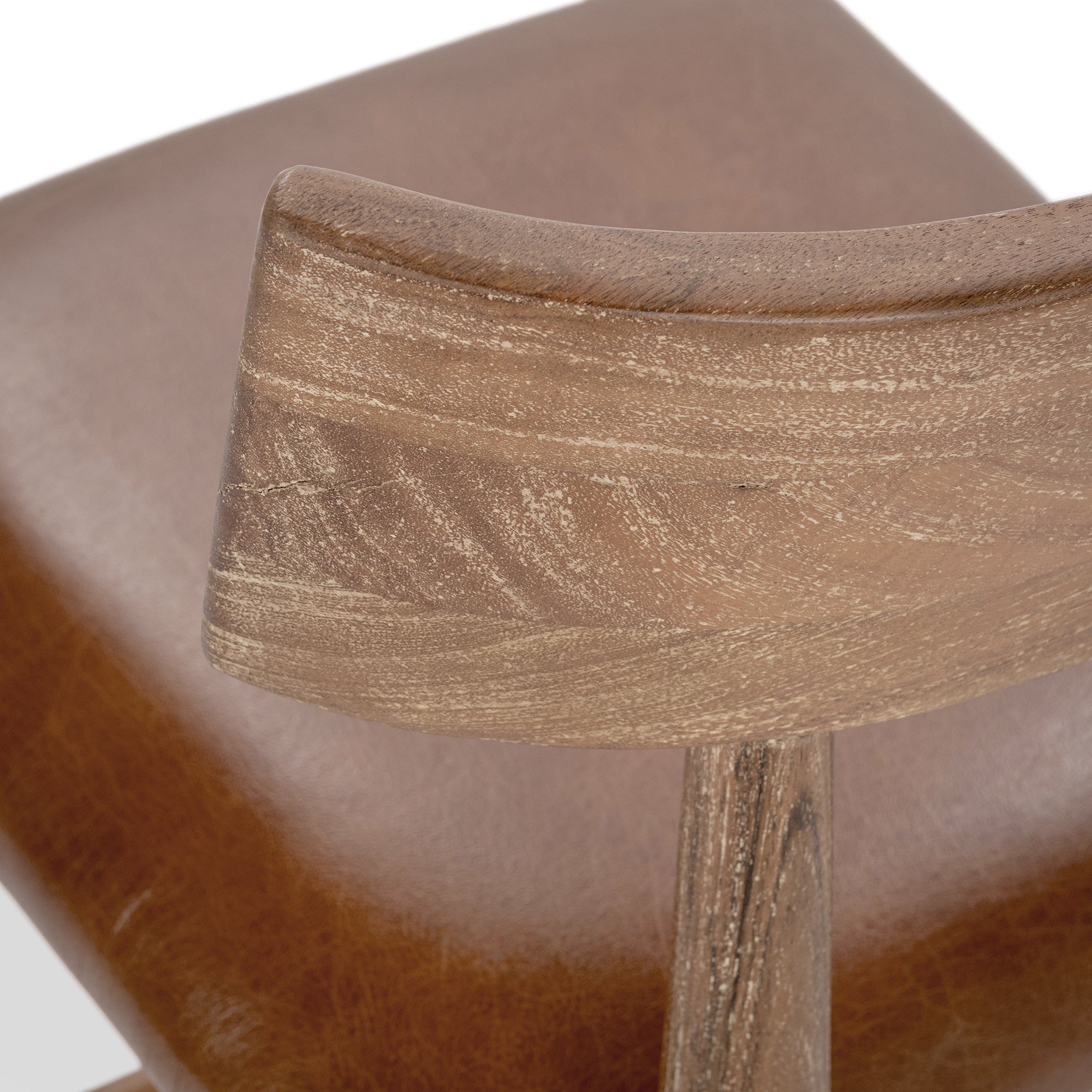 Golden Wheat Leather Counter Stool