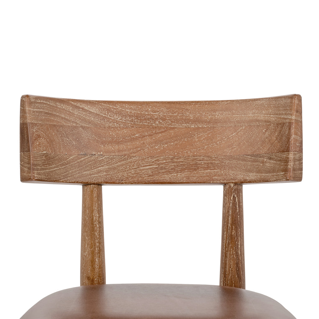Golden Wheat Leather Counter Stool